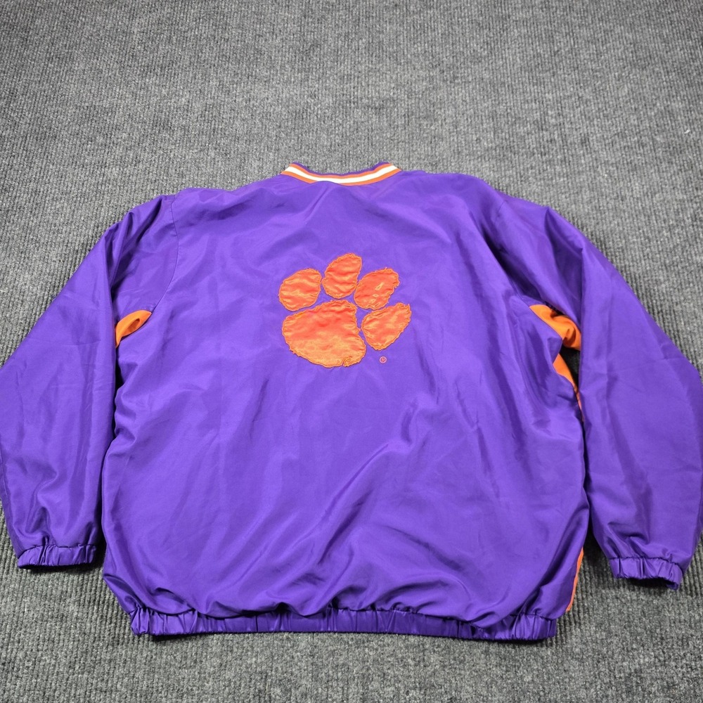 Clemson Tigers‎ Jacket Mens XXL Purple Orange 58 Sports Pullover Windbreaker